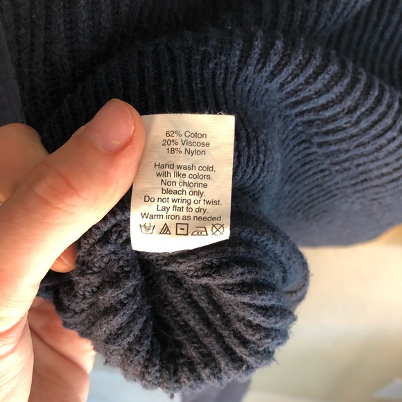 Madewell Navy Tie Front Knit Sweater Size Small - Picture 6 of 7